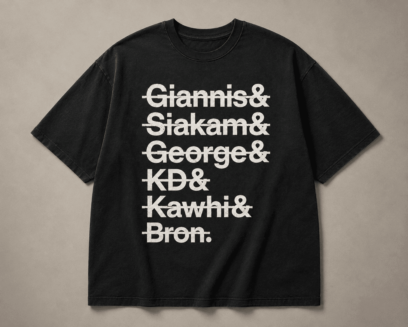 Crossed-out names tee
